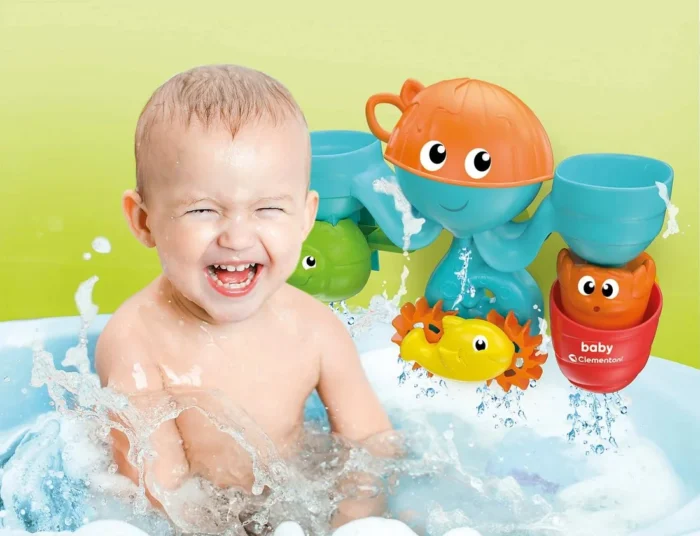 Baby Clementoni Octo Park Water Friends – Octopus Bath Toy Set (6+ Months)