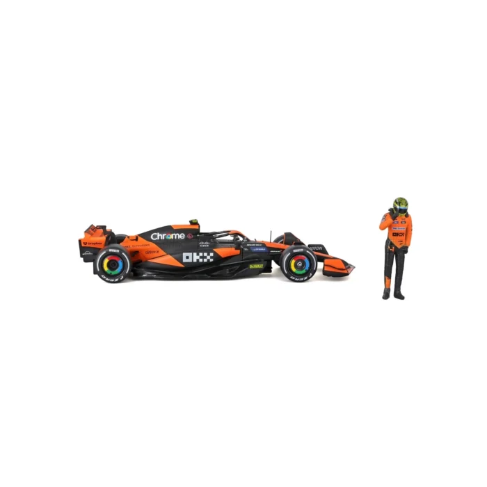 Bburago 1:24 McLaren MCL38 #4 Lando Norris with Driver Figure