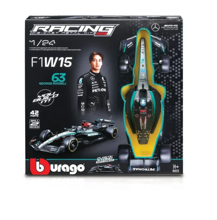 Bburago 1:24 Model Kit Mercedes-AMG F1 W15 #63 George Russell