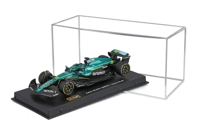 Bburago 1:43 Aston Martin Aramco AMR25 #18 Lance Stroll with Helmet &