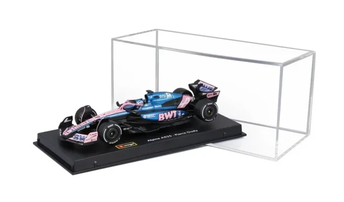 Bburago 1:43 BWT Alpine A525 #10 Pierre Gasly with Helmet & Display Ca