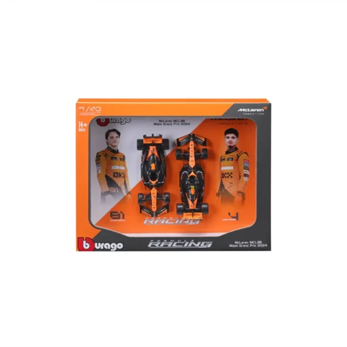 Bburago 1:43 McLaren MCL38 Twin Pack