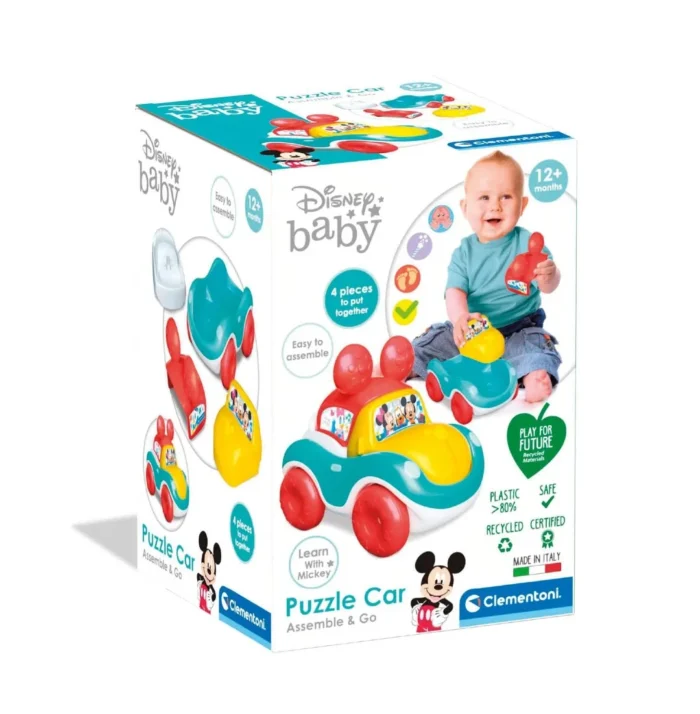 Disney Baby Puzzle Car – Take-Apart Mickey Mouse Toy Car (12+ Months)