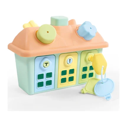 Dolu Shape Sorter Happy House with Lockable Doors