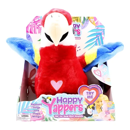 Happy Yappers Large Red Parrot