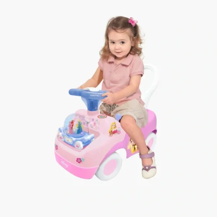 Kiddieland Disney Princess Sparkle 'n' Spin Carriage Lights 'n' Sounds Ride-On