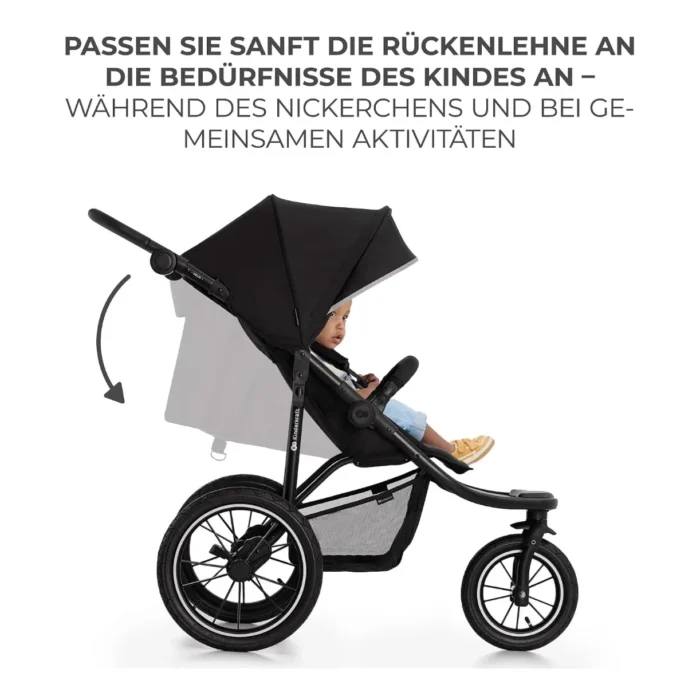 Kinderkraft HELSI 2 All-Terrain Jogging Stroller – Black
