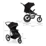 Kinderkraft HELSI 2 All-Terrain Jogging Stroller – Black