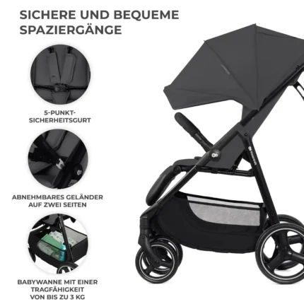 Kinderkraft TRIG 3 Pushchair – Granite Grey