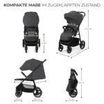 Kinderkraft TRIG 3 Pushchair – Granite Grey