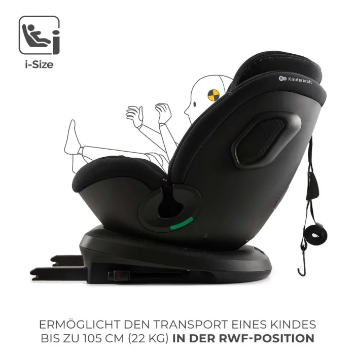 Kinderkraft XPEDITION 3 i-Size 360° Rotating Car Seat (40–150 cm) – Black