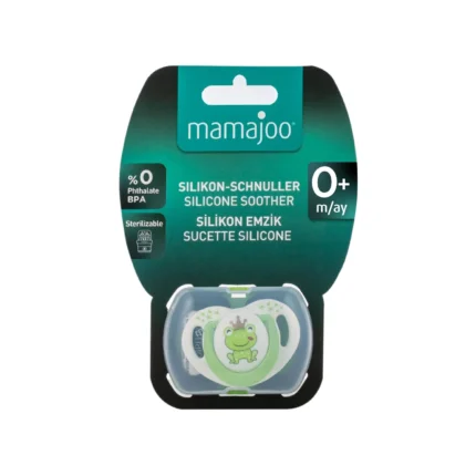 MamaJoo 1 x Orthodontic Silicone Soother 0m+ Prince Frog & Storage Box