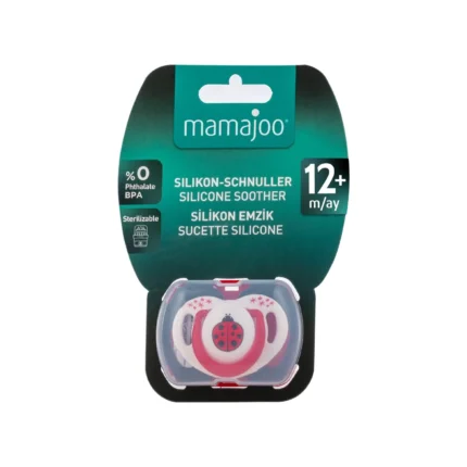 MamaJoo 1 x Orthodontic Silicone Soother 12m+ Ladybird & Storage Box