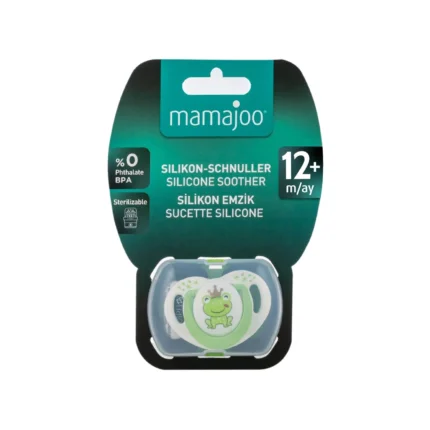 MamaJoo 1 x Orthodontic Silicone Soother 12m+ Prince Frog & Storage Box