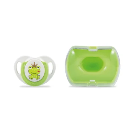 MamaJoo 1 x Orthodontic Silicone Soother 12m+ Prince Frog & Storage Box