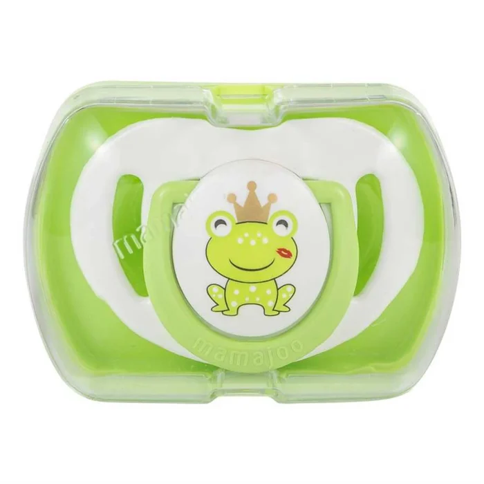 MamaJoo 1 x Orthodontic Silicone Soother 12m+ Prince Frog & Storage Box