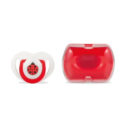MamaJoo 1 x Orthodontic Silicone Soother 6m+ Ladybird & Storage Box
