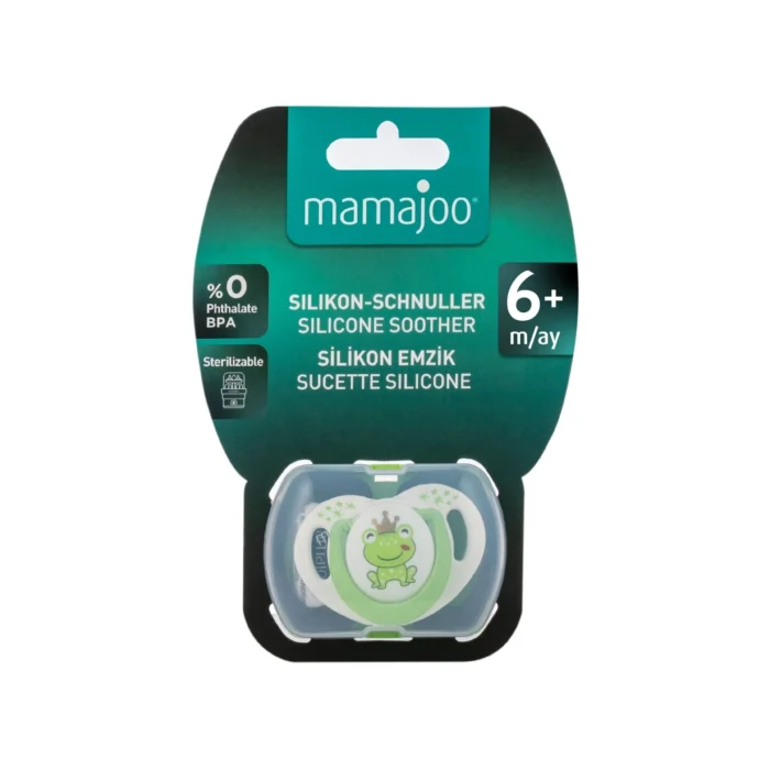 MamaJoo 1 x Orthodontic Silicone Soother 6m+ Prince Frog & Storage Box