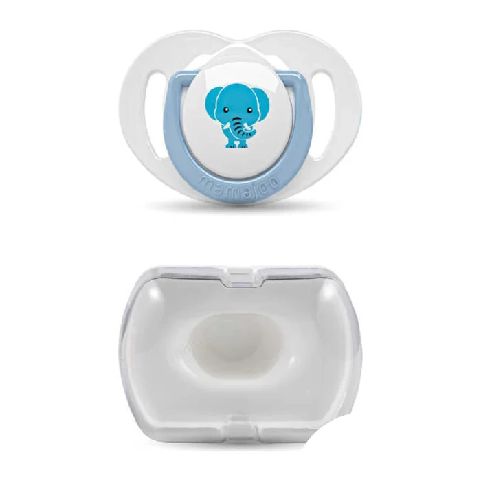 MamaJoo 1x Orthodontic Silicone Soother Elephant 0m+ & Storage Box