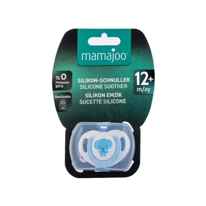 MamaJoo 1x Orthodontic Silicone Soother Elephant 12m+ & Storage Box