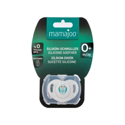 MamaJoo 1x Orthodontic Silicone Soother Owl 0m+ & Storage Box