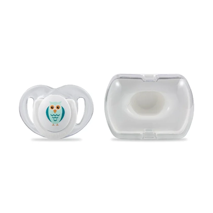 MamaJoo 1x Orthodontic Silicone Soother Owl 0m+ & Storage Box