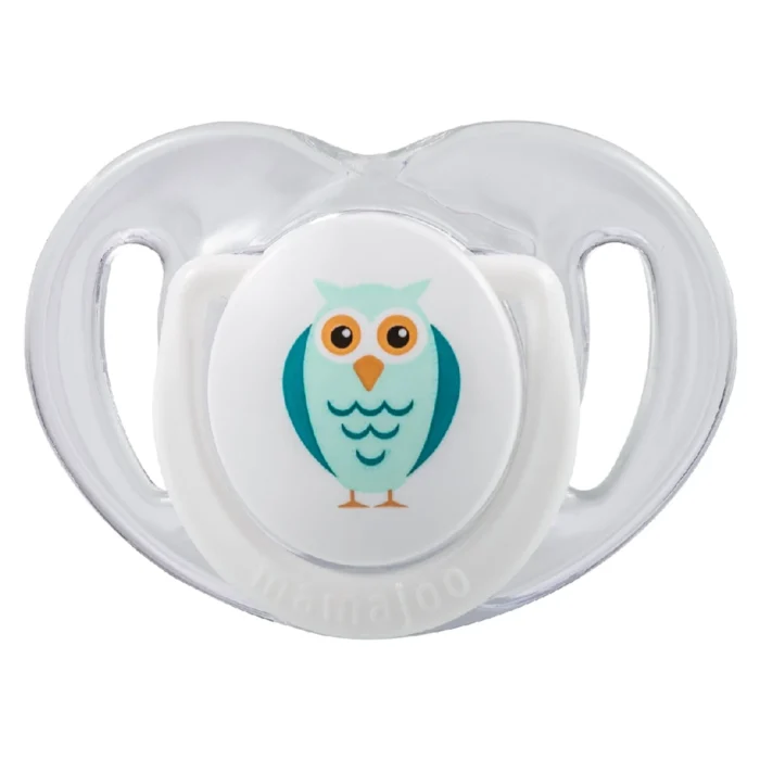 MamaJoo 1x Orthodontic Silicone Soother Owl 0m+ & Storage Box