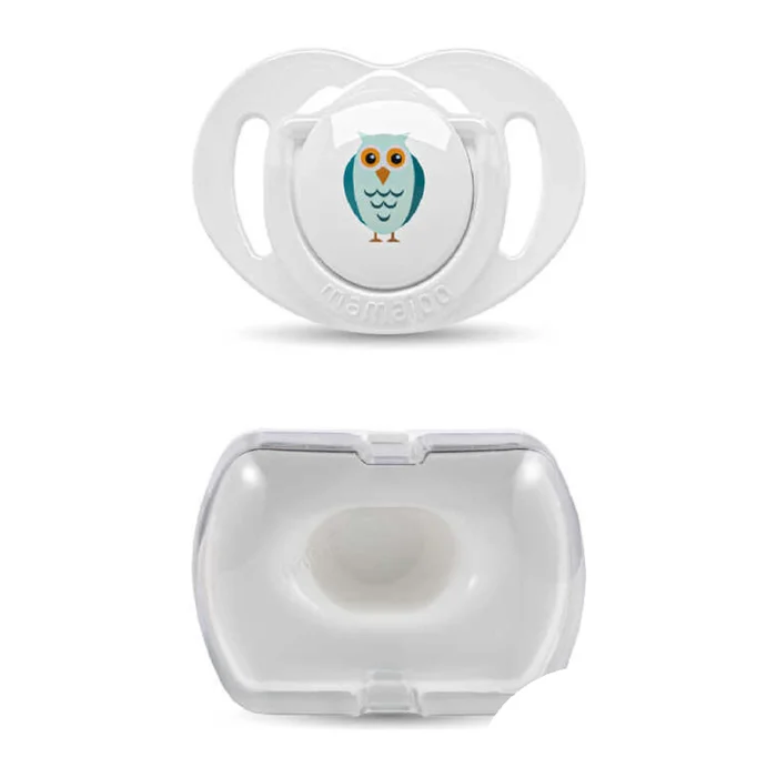 MamaJoo 1x Orthodontic Silicone Soother Owl 0m+ & Storage Box