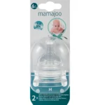 MamaJoo 2x Anti-Colic Bottle Teats Medium & Storage Box