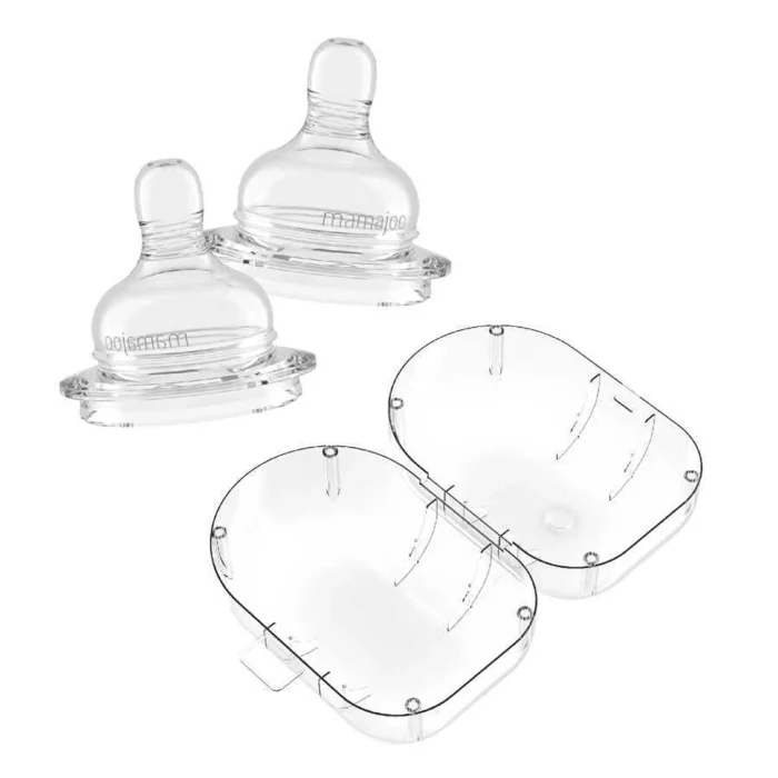MamaJoo 2x Anti-Colic Bottle Teats Small & Storage Box