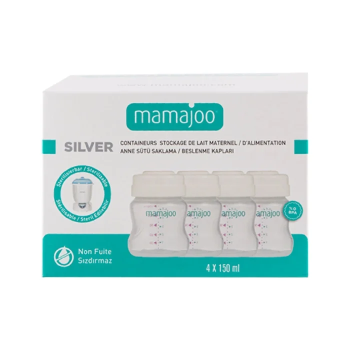 MamaJoo 4x Breastmilk / Baby Food Storage Containers Set 150 ml MamaJoo 4x Breastmilk / Baby Food Storage Containers Set 150 ml