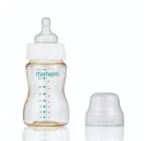 MamaJoo Gold Feeding Bottle 250 ml & Anti-Colic Silicone Teat Medium