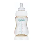 MamaJoo Gold Feeding Bottle 250 ml & Anti-Colic Silicone Teat Medium