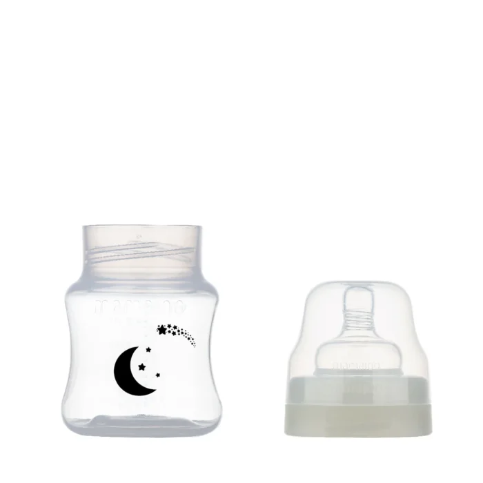 MamaJoo Night&Day Feeding Bottle 160 ml & Anti-Colic Silicone Teat Small