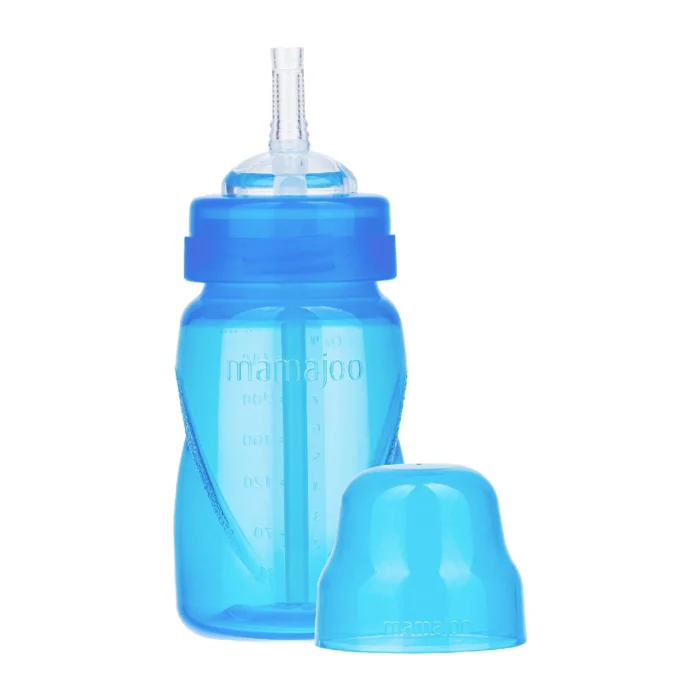MamaJoo Non Spill Anti-Colic Straw Cup 270 ml Blue