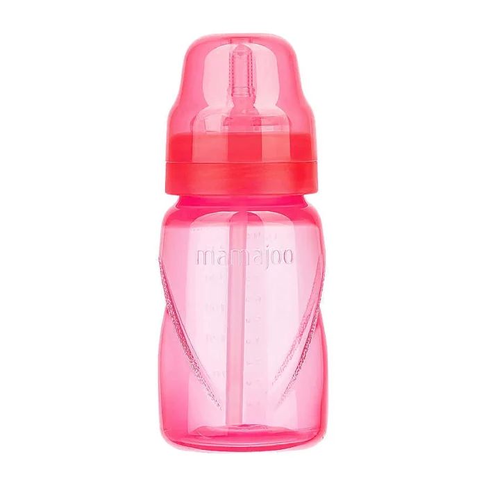 MamaJoo Non Spill Anti-Colic Straw Cup 270 ml Pink