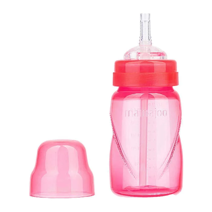 MamaJoo Non Spill Anti-Colic Straw Cup 270 ml Pink