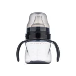 MamaJoo Non-Spill Training Cup 160 ml Black with Handle & AntiColic Soft Spout
