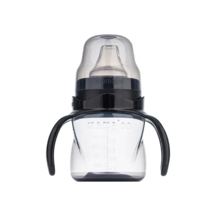 MamaJoo Non-Spill Training Cup 160 ml Black with Handle & AntiColic Soft Spout