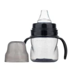 MamaJoo Non-Spill Training Cup 160 ml Black with Handle & AntiColic Soft Spout