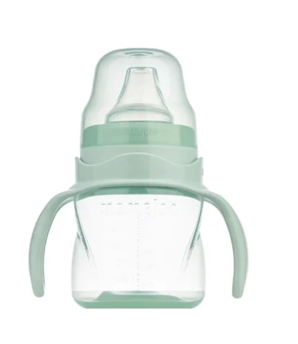 MamaJoo Non-Spill Training Cup 160 ml Powder Green with Handle & Anti-Colic Soft Spout