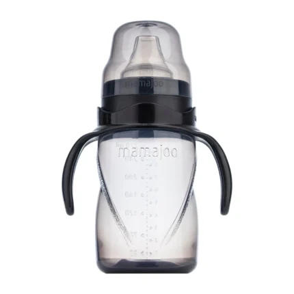 MamaJoo Non-Spill Training Cup 270 ml Black with Handle & AntiColic Soft Spout
