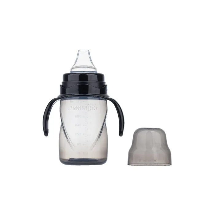 MamaJoo Non-Spill Training Cup 270 ml Black with Handle & AntiColic Soft Spout