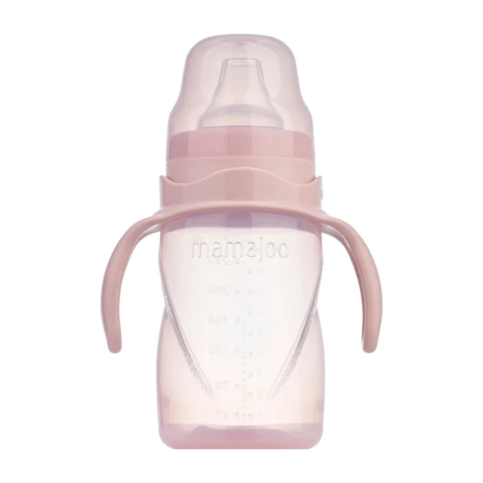 MamaJoo Non-Spill Training Cup 270 ml Powder Pink with Handle & Anti-Colic Soft Spout