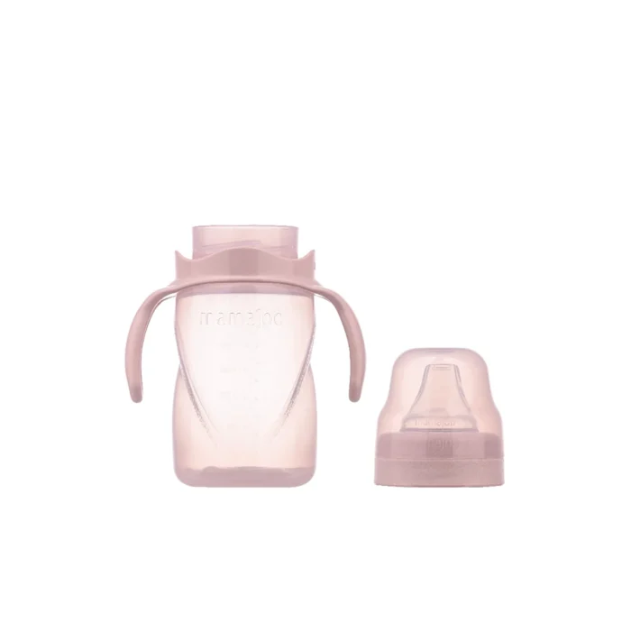 MamaJoo Non-Spill Training Cup 270 ml Powder Pink with Handle & Anti-Colic Soft Spout