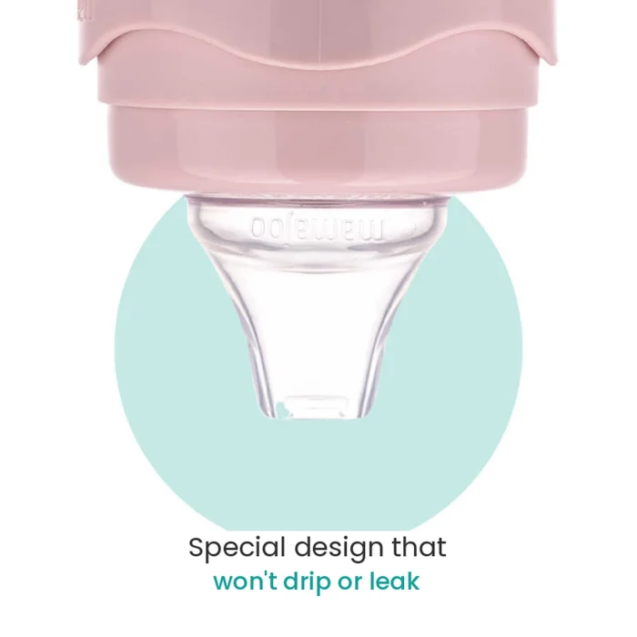 MamaJoo Non-Spill Training Cup 270 ml Powder Pink with Handle & Anti-Colic Soft Spout