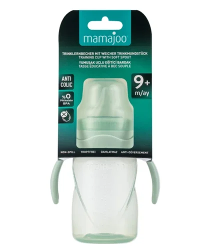 MamaJoo Non-Spill Training Cup 270 ml Purple with Handle & AntiColic Soft Spout