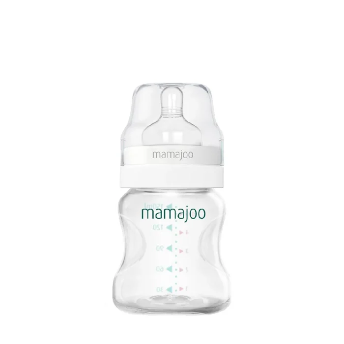 MamaJoo Silver Feeding Bottle 150 ml & Anti-Colic Silicone Teat S