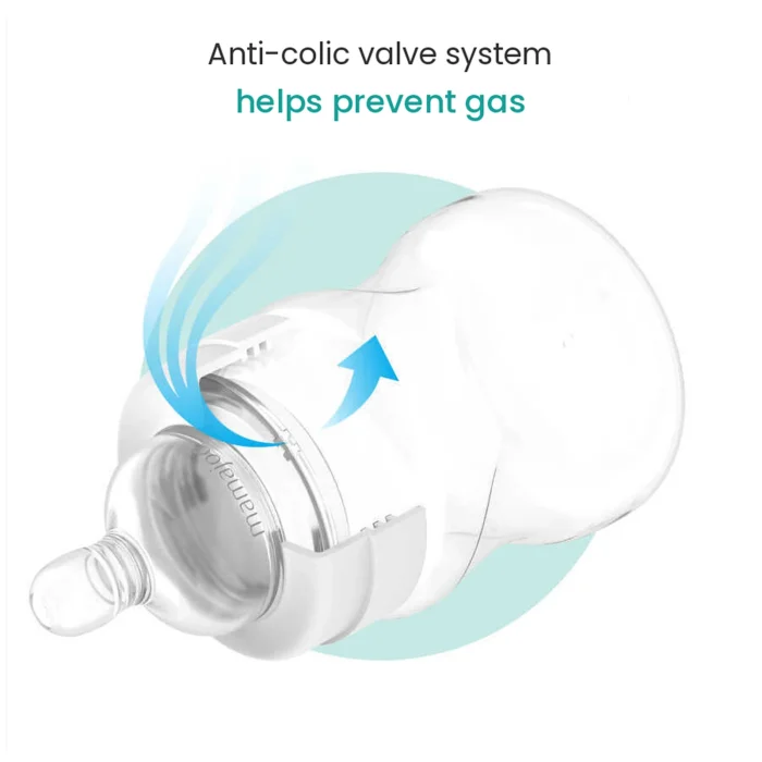 MamaJoo Silver Feeding Bottle 150 ml & Anti-Colic Silicone Teat S
