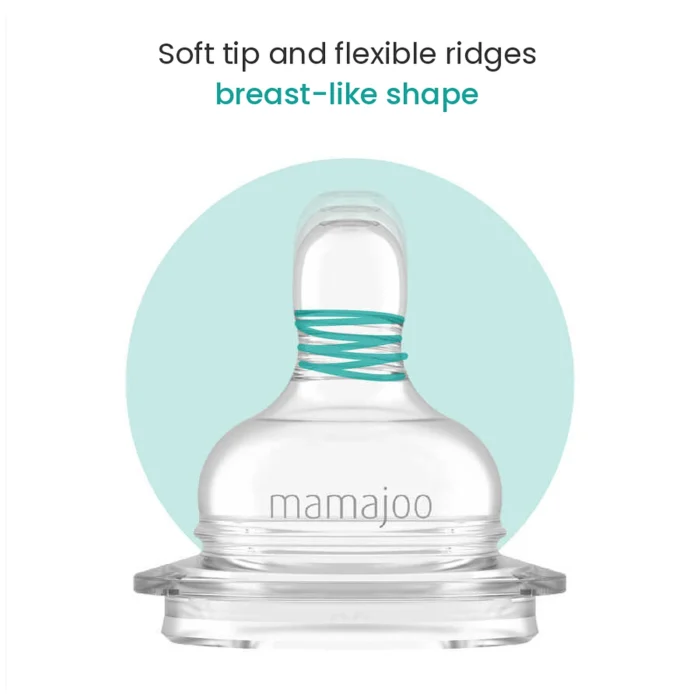MamaJoo Silver Feeding Bottle 150 ml & Anti-Colic Silicone Teat S